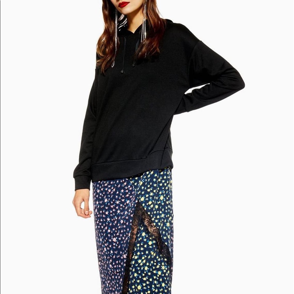Topshop Hybrid Print Sweatshirt Dress